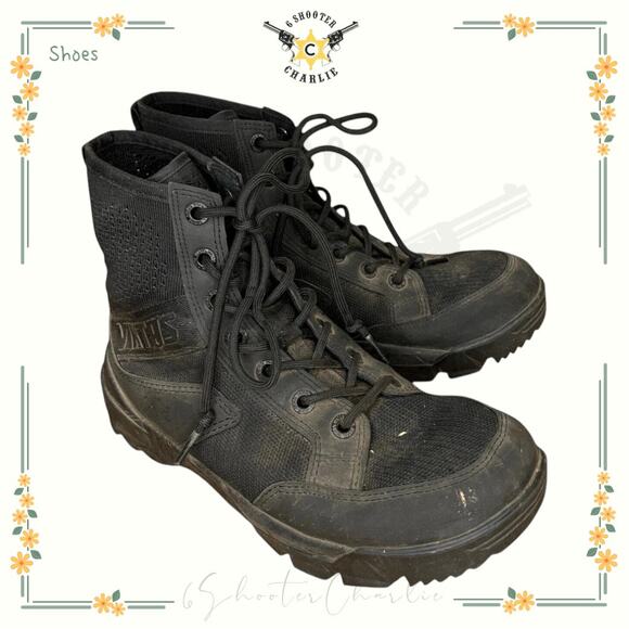 Viktos Johnny Combat Mens Black Vented Boots Mens Size 8.5 US SuperFeet - Picture 1 of 7